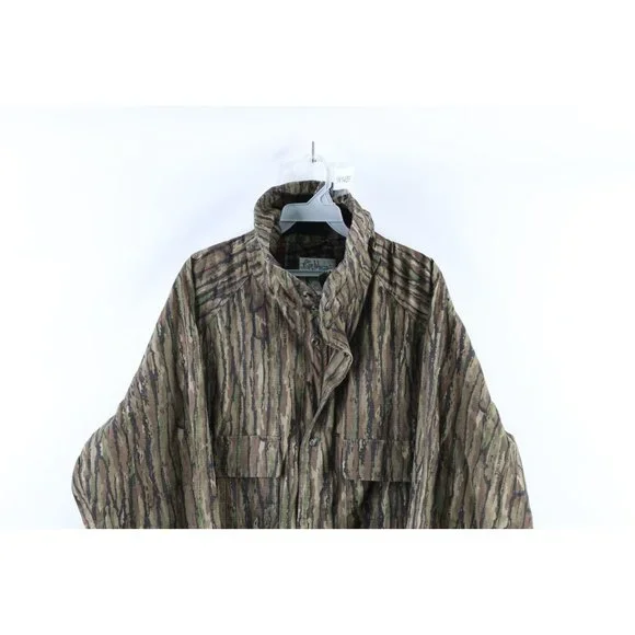 Vintage 90s Streetwear Large Faded Ripstop Realtree Camouflage Hunting Jacket